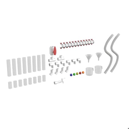 Flash Furniture Bright Beginnings Commercial Grade 80 Piece Pipe Builder Set for Modular STEAM Wall Systems MK-ME14788-GG